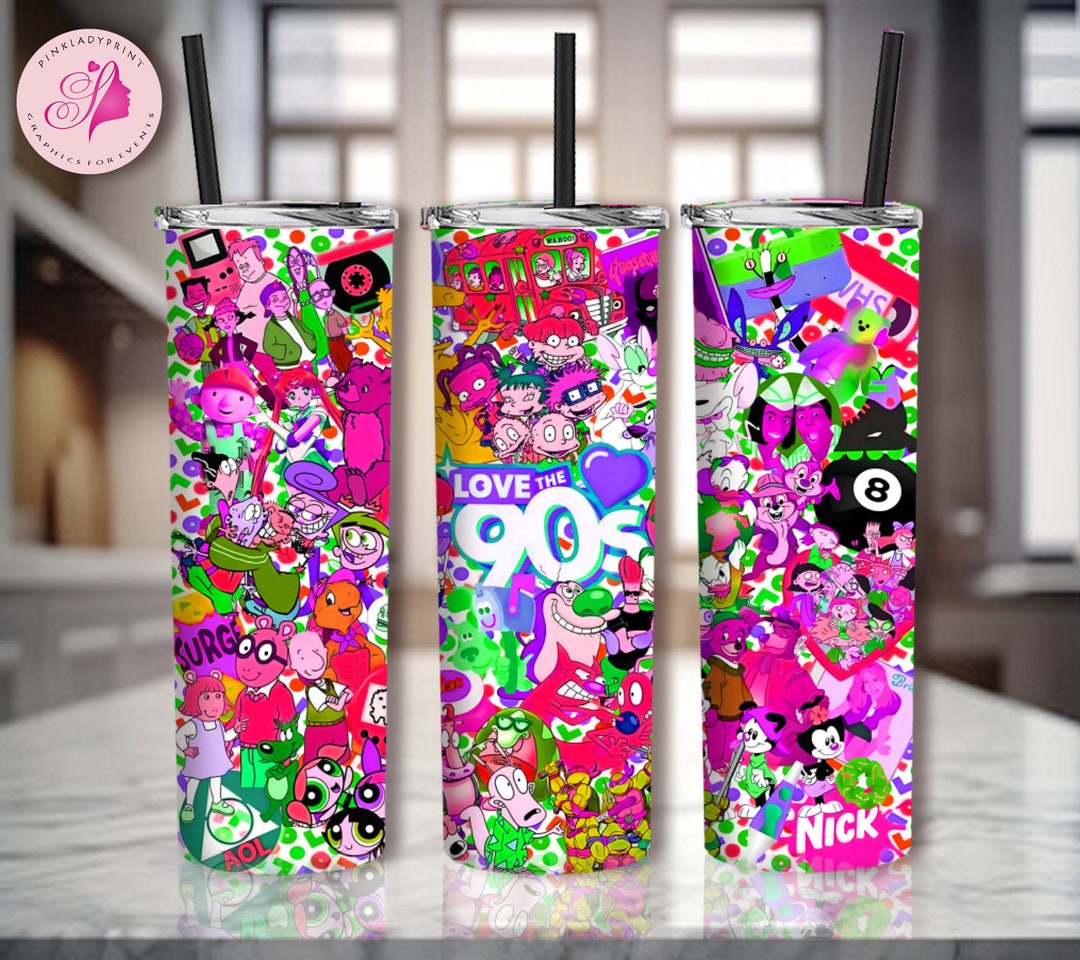 90s Baby Cute Pink Tumbler Design, Sublimation Designs Downloads