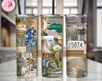 Vermont 20oz Skinny Tumbler Sublimation Designs, Vermont PNG File Digital Download, Vermont tumbler png, Vermont Montage