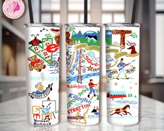 Vermont 20oz Skinny Tumbler Sublimation Designs, Vermont PNG File Digital Download, Vermont tumbler png, Vermont Montage