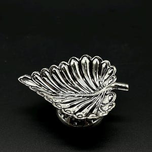 925 Sterling Silver Leaf Diya/Samai, Silver Leaf Diya For Pooja.