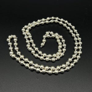 925 Sterling Silver 108 Beads Mala 5 mm Beads.
