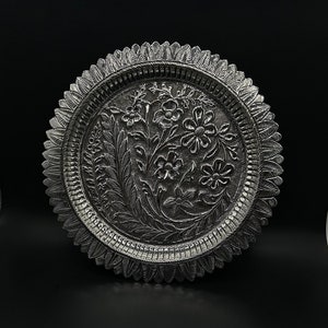 925 Sterling Silver Thali For Pooja / Silver Pooja Thali