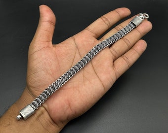 925 Sterling Silver Men's Bracelet - Etsy Canada