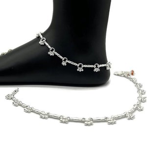 925 Sterling Silver Anklet / Silver Bride Payal / Silver Anklet / Silver Payal / Silver Antique Payal / Designer Anklet