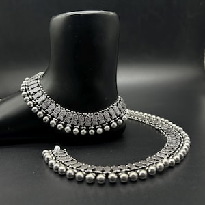 925 Sterling Silver Anklet / Silver Bride Payal / Silver Anklet / Silver Payal / Silver Antique Payal / Designer Anklet