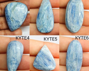 Kamień szlachetny kynit, naturalny kaboszon kynitu z płaską tylną stroną, luźny kamień szlachetny do wyrobu biżuterii.