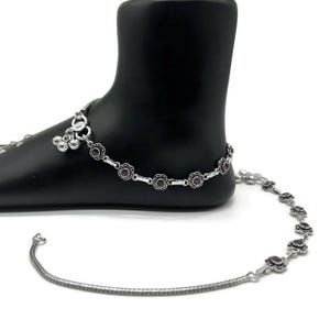 925 Sterling Silver Anklet / Silver Bride Payal / Silver Anklet / Silver Payal / Silver Antique Payal / Designer Anklet