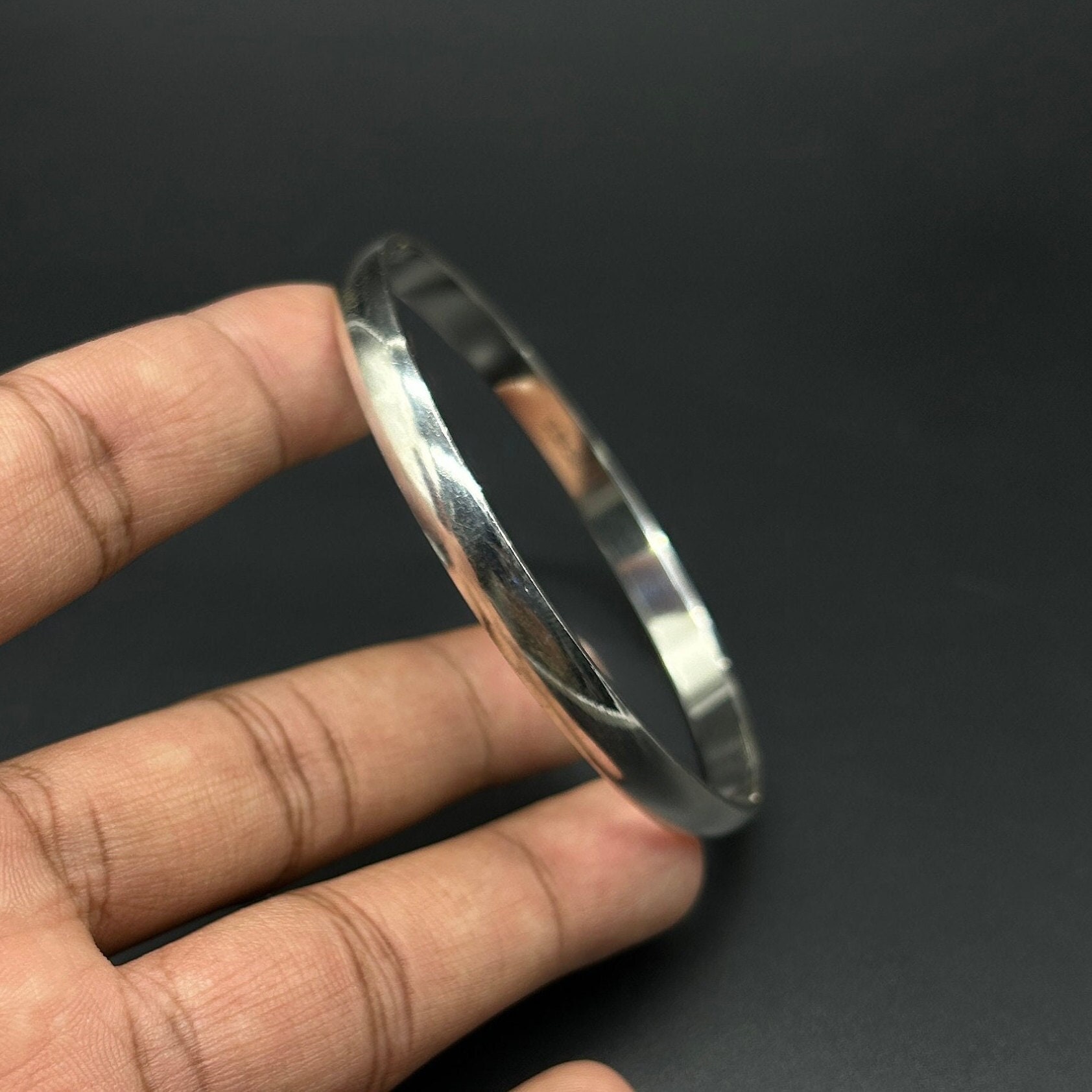925 Sterling Silver Punjabi Kada Silver Kada Silver Bracelet Etsy