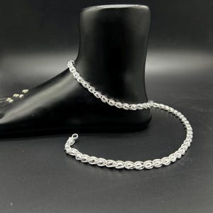 925 Sterling Silver Anklet / Silver Payal / Silver Anklet / Silver Bride Anklet / Silver Payal / Silver Designer Payal