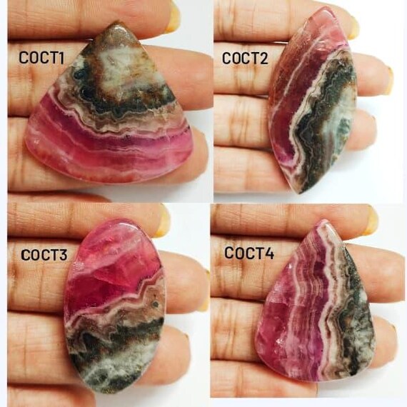 Cobalt Calcite Gemstone, Natural Calcite Cabochon Flat Back Side, Loose Gemstone For Jewelry Making