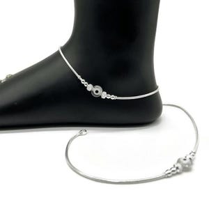 925 Sterling Silver Anklet / Silver Bride Payal / Silver Anklet / Silver Payal / Silver Antique Payal / Designer Anklet