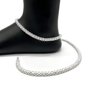 925 Sterling Silver Anklet / Silver Bride Payal / Silver Anklet / Silver Payal / Silver Antique Payal / Designer Anklet