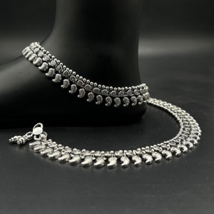 925 Sterling Silver Bride Anklet / Silver Bride Payal / Silver Anklet