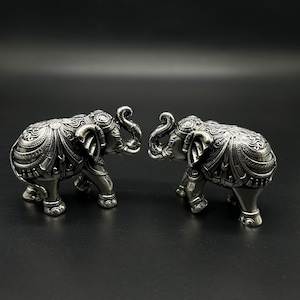 925 Sterling Silver Elephant Idol / Silver Elephant Statue