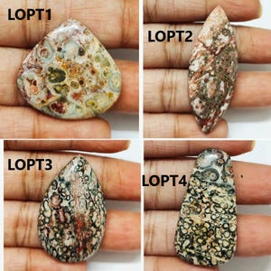 Leopardite Skin Jasper Gemstone, Leopardite Skin  ,Nice Flat Back Side, Loose Gemstone For Jewelry Making
