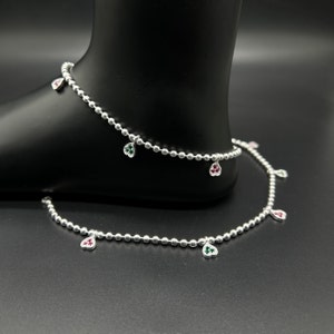 925 Sterling Silver Anklet / Silver Bride Payal / Silver Anklet / Silver Payal / Silver Antique Payal / Designer Anklet