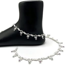 925 Sterling Silver Anklet / Silver Payal / Silver Anklet / Silver Bride Anklet / Silver Payal / Silver Designer Payal