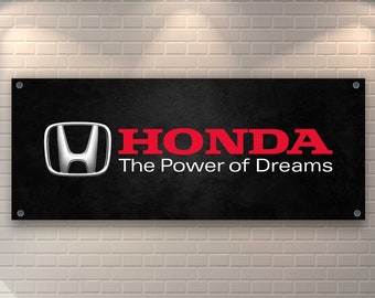 Honda Racing Logo Banner Vinyl, Garage Sign,office or showroom, Flag, Racing Poster, Auto Car Shop, Car Poster, Garage Decor, Honda Racing