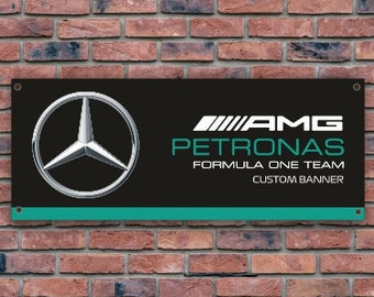 Custom Mercedes Logo Banner Vinyl, Garage Sign,office or showroom, Flag, Racing Poster, Auto Car Shop, Car Poster, Garage Decor, Gift