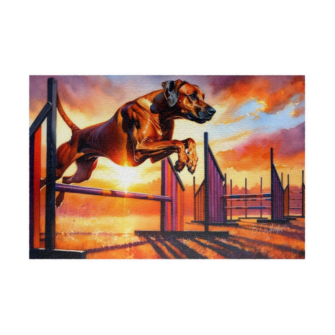 Leap of Grace: Rhodesian Ridgeback in Agility - Puzzle (110, 252, 520 ...