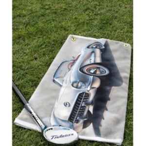 Golf Towels - Elegance In Motion: 1953 White Corvette