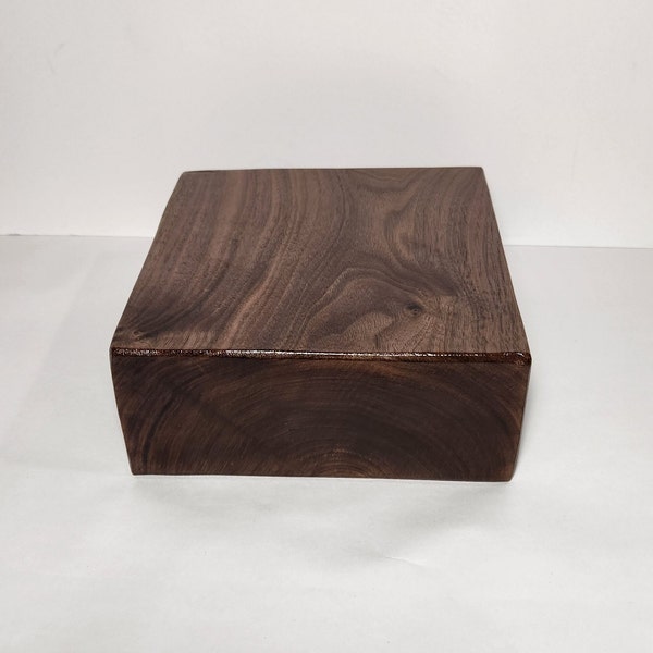 7"×7"×3" Lacquered Black Walnut Bowl Blank/ Wood Turning/ DIY Projects/Home Decor/Arts and Crafts