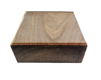 8"× 8"× 3" Black Walnut Bowl Blank, Planed, Heartwood/ Wood Turning/ DIY Projects/Home Decor/Arts and Crafts