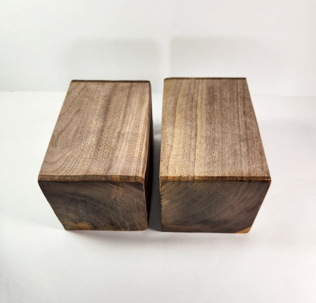 4 4 6 2 Pcs American Black Walnut Turning Squares,planed,wax Sealed