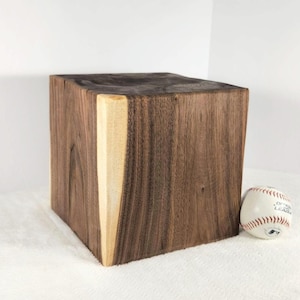 8 Inch Solid American Black Walnut Heartwood Block