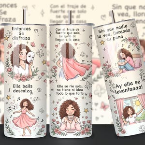 Till flickan jag var tumbler wrap PNG, inspirerande självkärlek sublimering, motiverande design för kvinnor, motiverande 20 oz, digital nedladdning bild 4