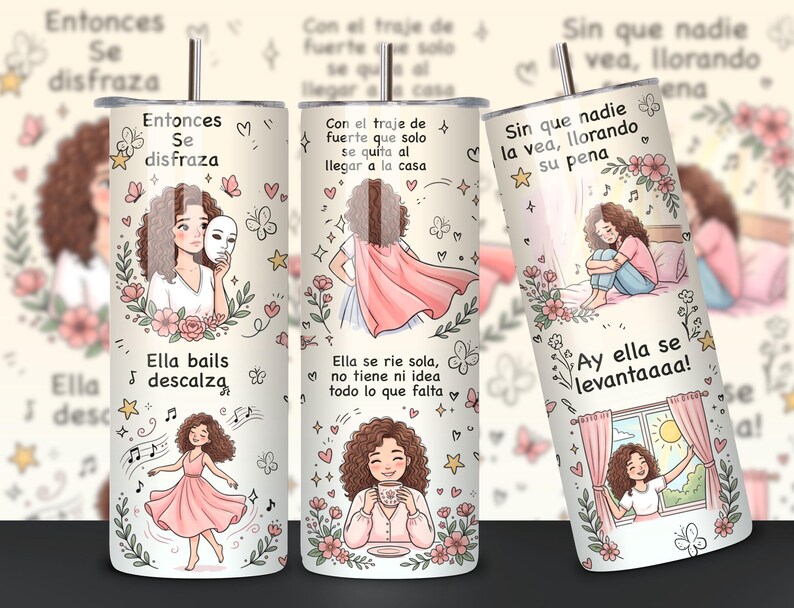 Till flickan jag var tumbler wrap PNG, inspirerande självkärlek sublimering, motiverande design för kvinnor, motiverande 20 oz, digital nedladdning bild 4