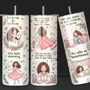 Till flickan jag var tumbler wrap PNG, inspirerande självkärlek sublimering, motiverande design för kvinnor, motiverande 20 oz, digital nedladdning bild 7