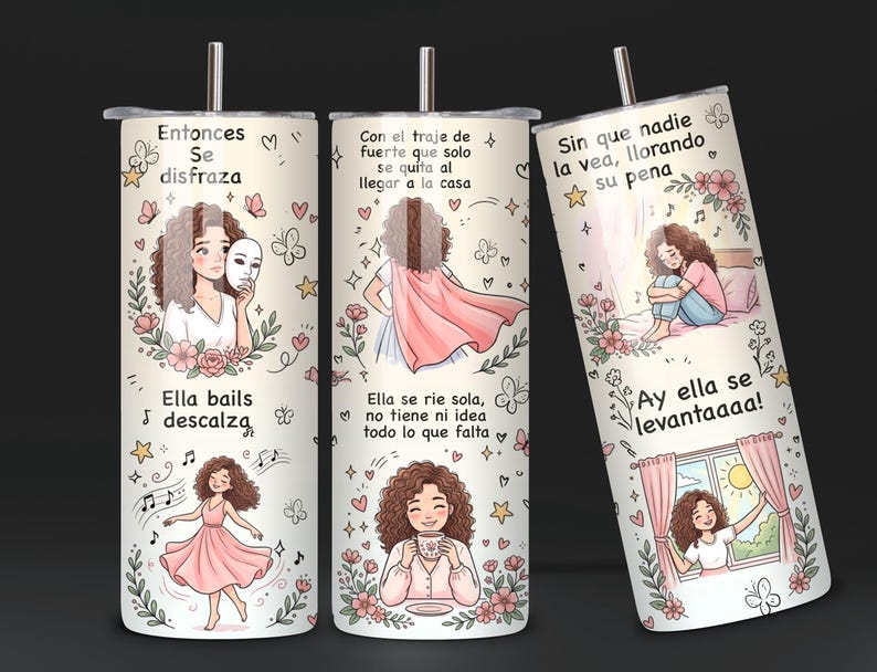 Till flickan jag var tumbler wrap PNG, inspirerande självkärlek sublimering, motiverande design för kvinnor, motiverande 20 oz, digital nedladdning bild 7