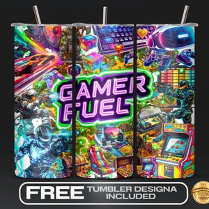 Gaming Tumbler Wrap PNG, 20 oz Sublimation Design, Video Game, PC Gaming Gear, Kid Video Game, Gamer Coffee Cup, Retro Gaming, DIY Pixel Art