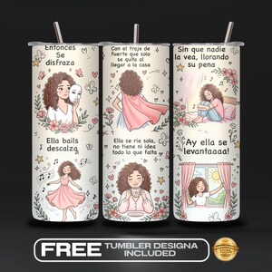 Till flickan jag var tumbler wrap PNG, inspirerande självkärlek sublimering, motiverande design för kvinnor, motiverande 20 oz, digital nedladdning bild 1