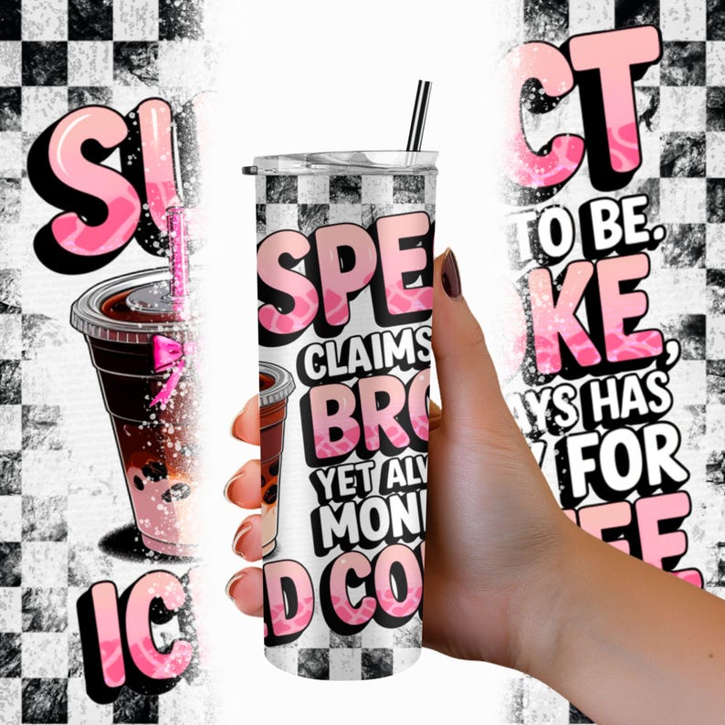 Suspect Claims Funny Sarcastic Mom Tumbler Wrap PNG, 20oz Skinny Sublimation, Sassy Humor Digital Download for Mother's Day or Mom Gifts image 7