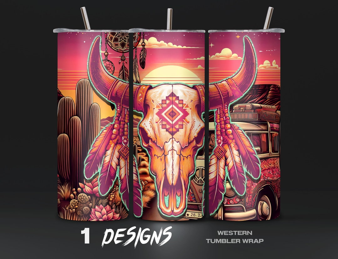 Western Tumbler Wrap PNG, Cowboy Print Sublimation Design, 20oz Tumbler ...
