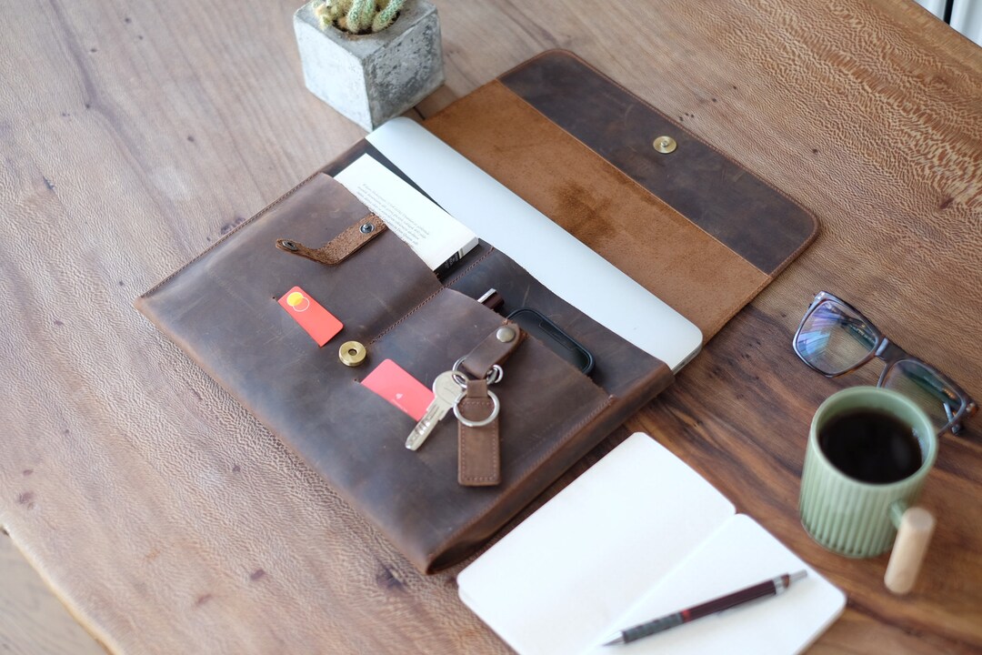 Personalized Genuine Leather MacBook 13 Sleeve Leather Case for MacBook