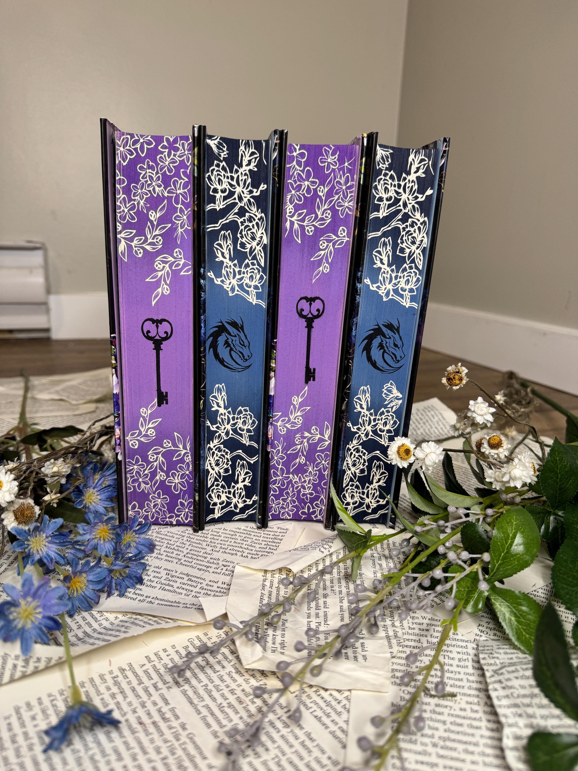 Sprayed Edges: Throne of the Fallen & Secrets by Kerri Maniscalco