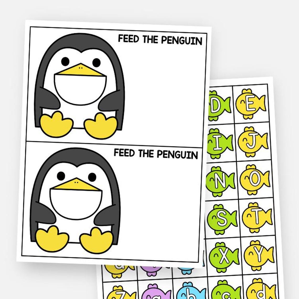 Feed the Penguin, Arctic Animals Sensory Bin Cards, Preschool Sensory ...