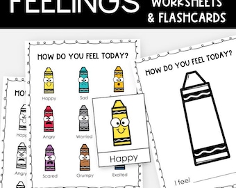 Incheckningsschema för kritor, Känslor inför skolan, SEL-kort och arbetsblad, Hur känner du dig idag, Socioemotionellt lärande