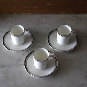 Excellent Vintage Royal Doulton “Sarabande” Demitasse and Saucer Sets