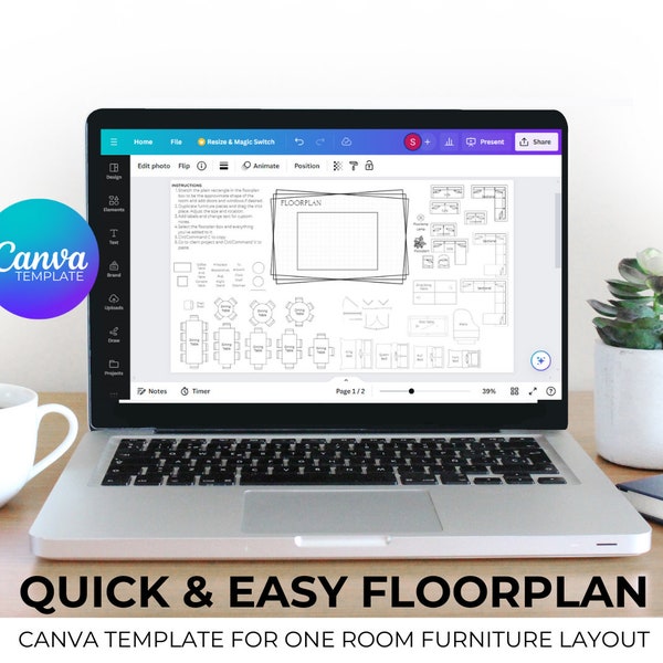 Quick and Easy Floorplan Canva Template