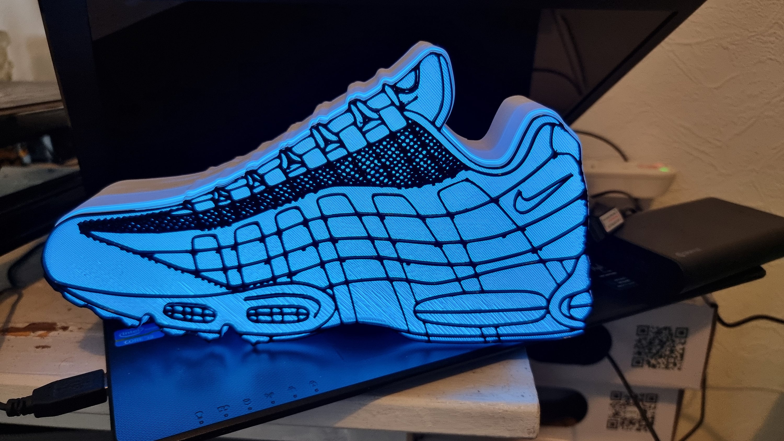 Nike Airmax 95 LED Night Light/desk Lamp, USB Mains Powered