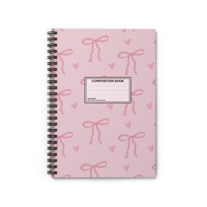 Cahier de composition avec noeud - Parfait pour les étudiants et les écrivains, de jolis cadeaux pour les anniversaires, la tenue d'un journal, l'école et la prise de notes