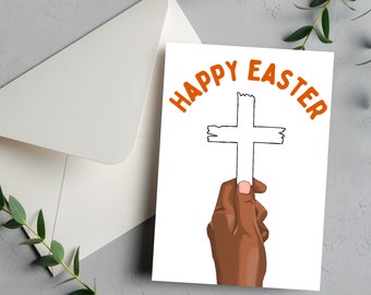 Happy Easter card, Religious card, Christian Easter Cards, Easter card, Special Easter Card, Hand crafted Easter card, Easter crosses