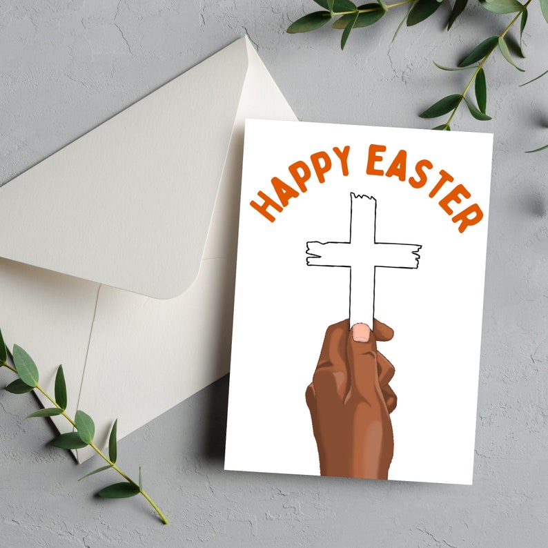 Happy Easter card, Religious card, Christian Easter Cards, Easter card, Special Easter Card, Hand crafted Easter card, Easter crosses zdjęcie 1