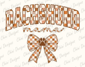 Retro Fall Dachshund PNG, Autumn Checkered Doxie Mom Design, Retro Autumn Dachshund Mom, Thanksgiving Tshirt Design, Sublimation Design Png