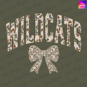 Camo Wildcats PNG, School Team Mascot Wildcats Design, Retro Camouflage Wildcats, Game Day Sublimation Tshirt Design Png, Sports Team Cheer