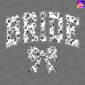 Bloemenbruid png, chinoiserie-bruidontwerp, zwarte bloemenbruid, coquettestrik, toile de-jouy-shirtontwerp, sublimatieontwerp, stickerontwerp